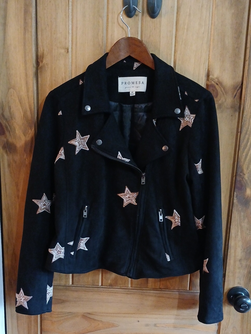 Promesa Faux Suede Moto Jacket - Medium
